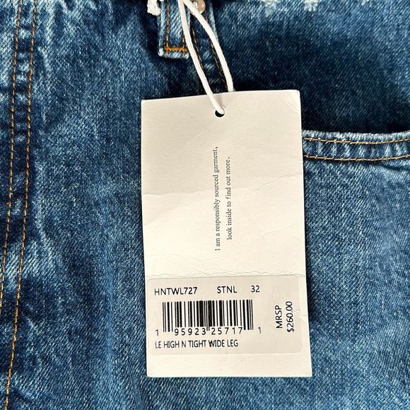 FRAME Le High 'N' Tight Wide-Leg Jeans Size 32 - Picture 5 of 11